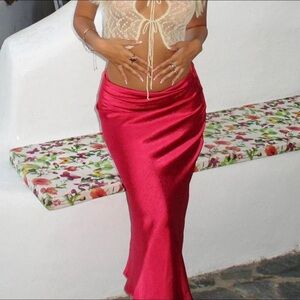 Princess Polly red skirt